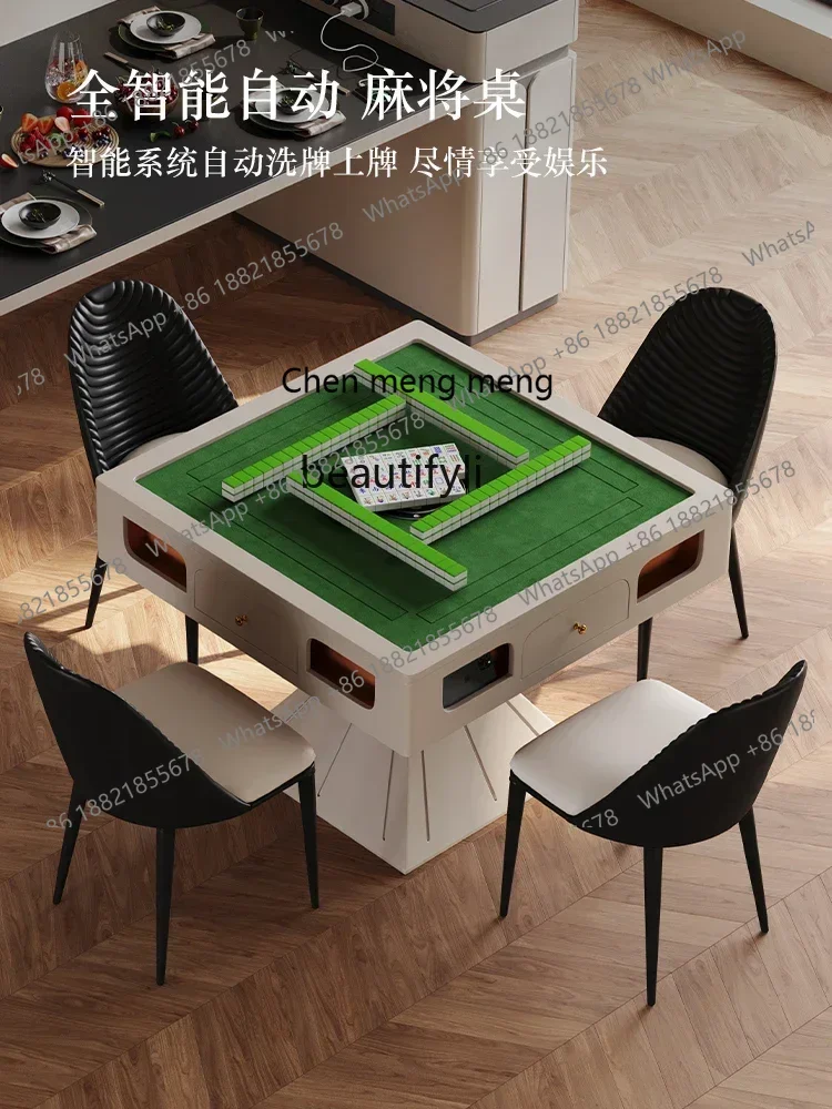 LHX26 ss 26 Retractable Kitchen Island Dining Table Mahjong Table Double-Use Living Room Home Automatic Mahjong Machine