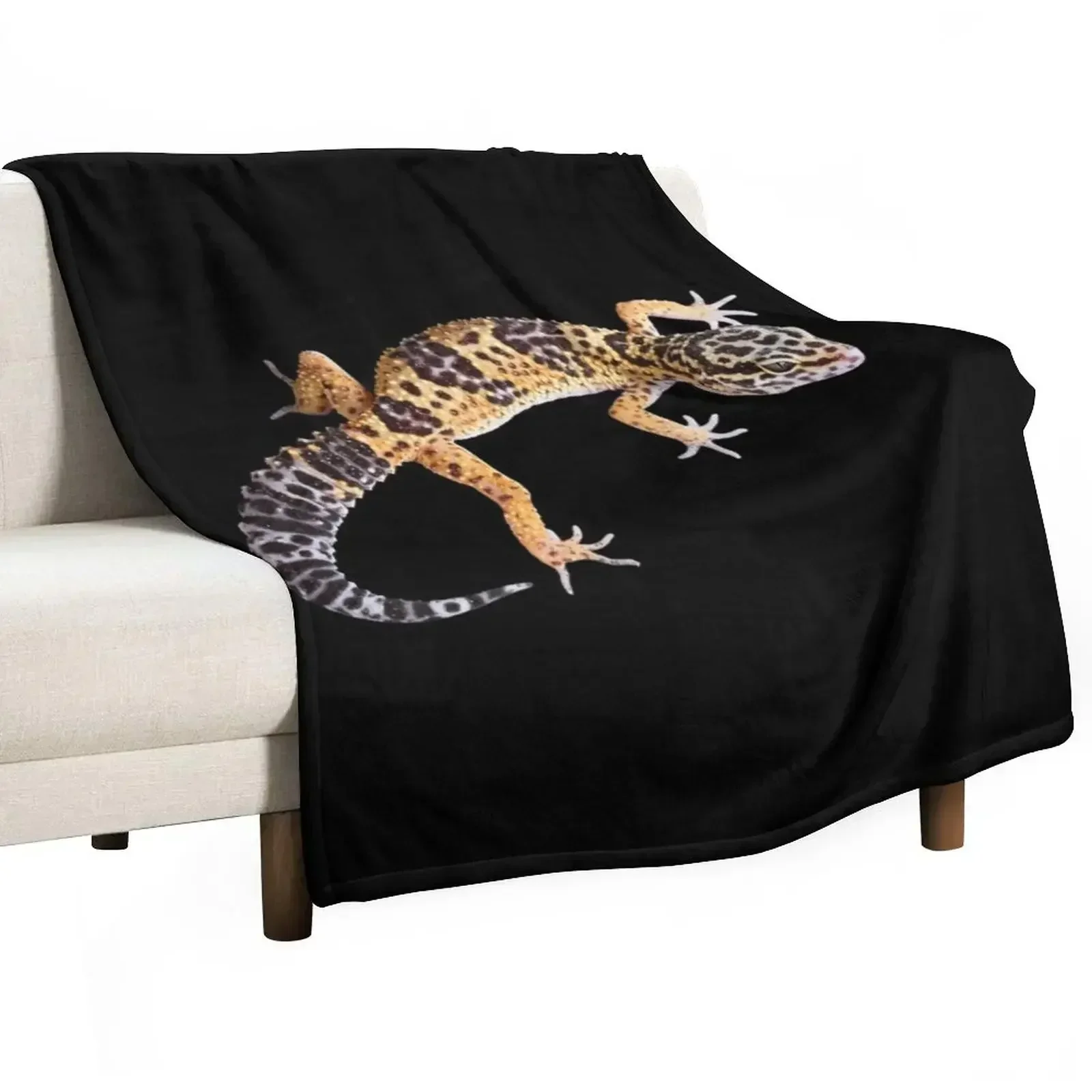 Leopard gecko Throw Blanket Soft Plaid Flannel Soft Beds Bed linens Luxury Brand Summer Blankets