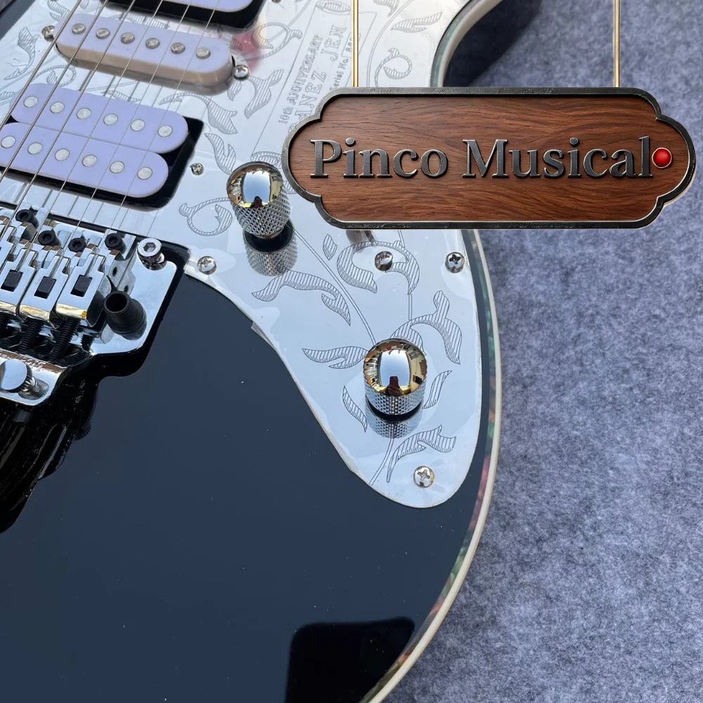 2025 New Shred Solid Body Electric Guitar HHH High‑Output Humbucker Pickups Engraved Pickguard Floyd Rose Tremolo System