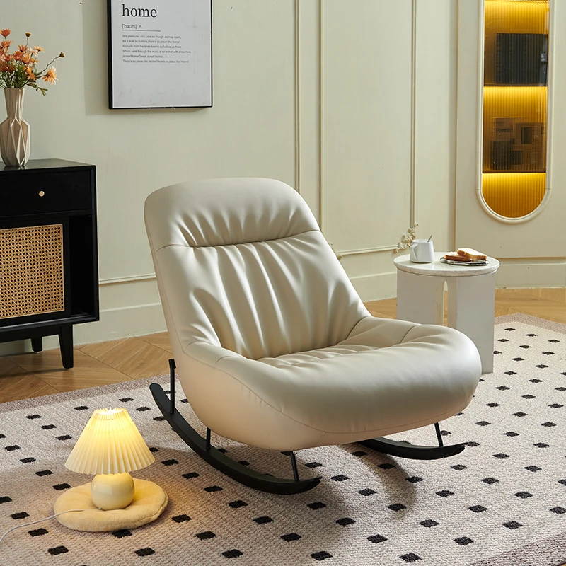 

Comfortable Balcony Living Room Chairs Rocking Lounge Mobile Chairs Luxury Bedroom Designer Reading Poltrona Home Furniture