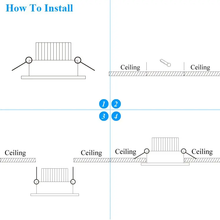 Ceiling downlight Epistar LED ceiling lamp Silver Decoration Recessed Spot light AC165-240v for home illumination led bulb light