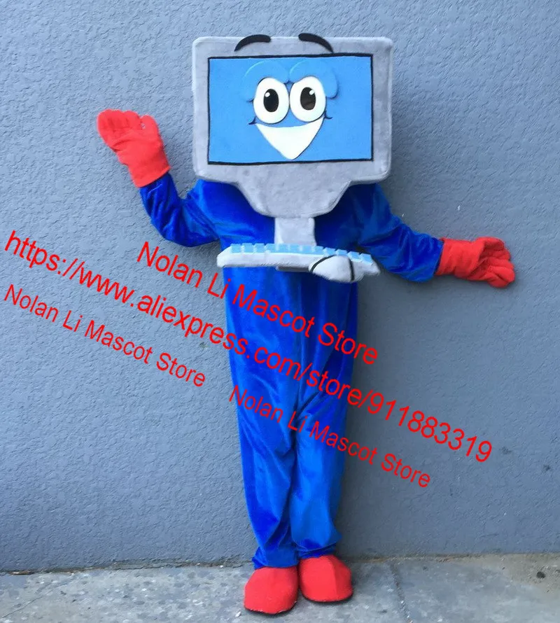 Costume de mascotte d'ordinateur OligMaterial, ensemble de dessin animé, Halloween, anniversaire, cosplay, taille adulte, haute qualité, offre spéciale, 620