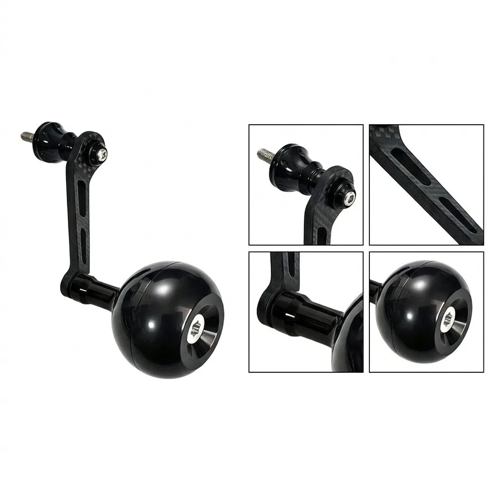 FOR STRADIC FOR WANFORD FOR MIRAVEL FOR NASCIAERO Fishing Reel Knob Single Arm Metal Handle 70mm Carbon Fiber Construction