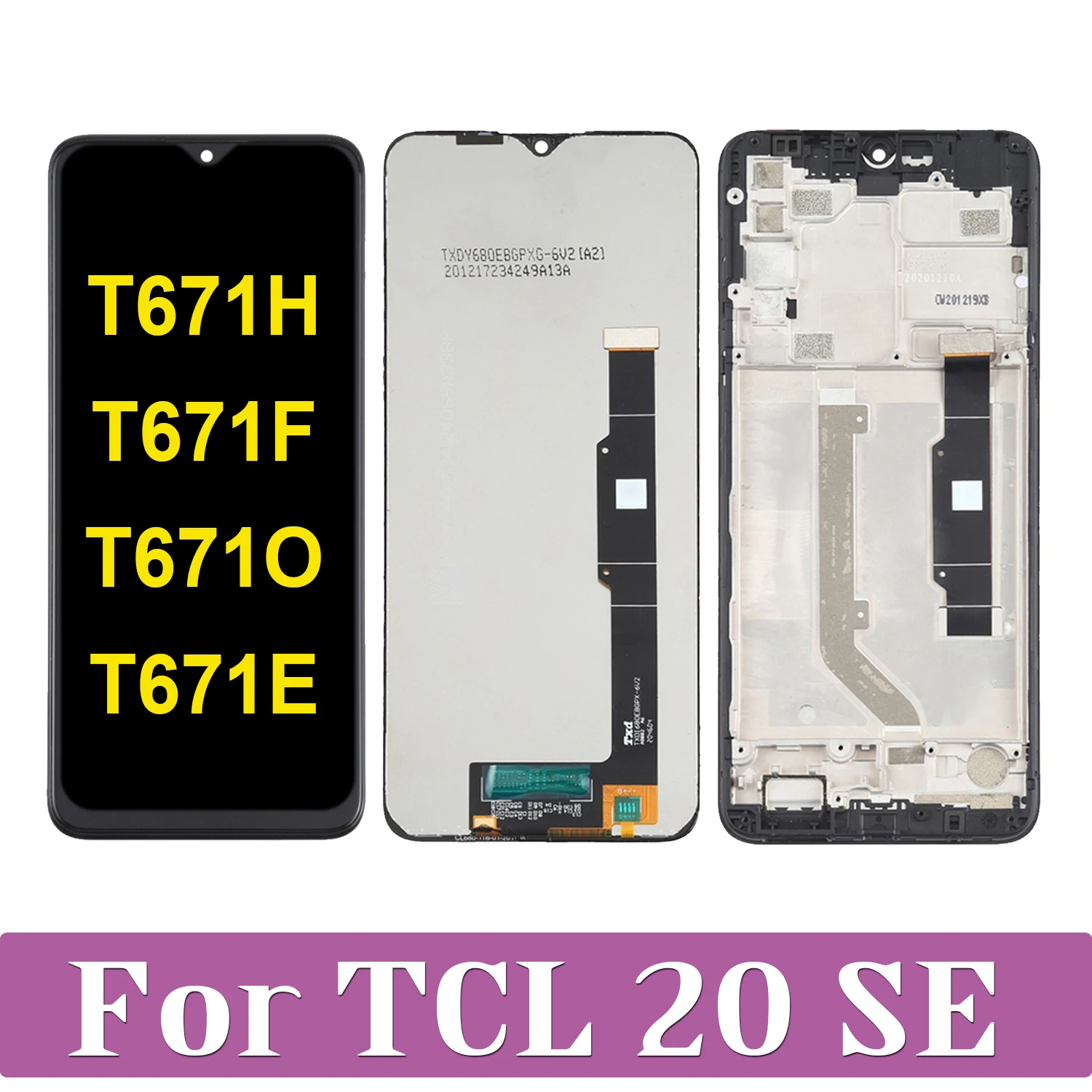 For TCL 20 SE 20SE T671H T671F T671O T671E LCD Display Touch Screen Replacement Digitizer Assembly For TCL20 SE LCD