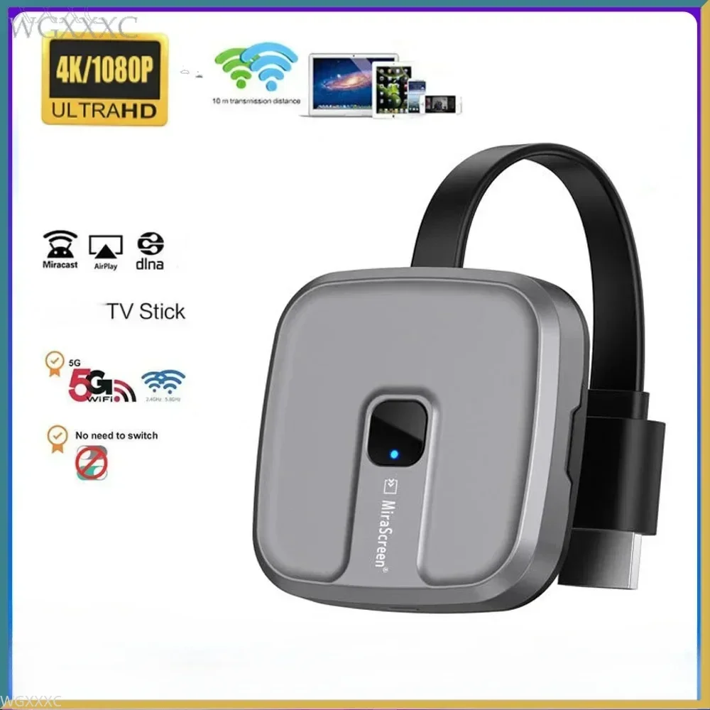 무선 HDMI 호환 동글 미라스크린, 미라캐스트 에어플레이 DLAN TV 리시버 와이파이 미러링 스크린, TV 스틱, 5G, 2.4G, 4K, 1080P