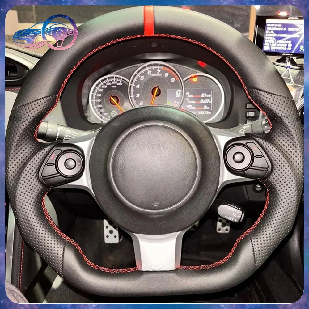 Leather Steering Wheel Fit For Toyota 86/Subaru BRZ GR86 GR 86 2017-2024 Perforated Leather  Steering Wheel Car Accessory view 2