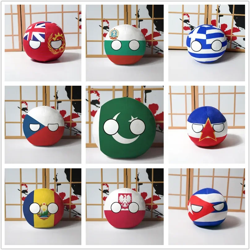 Peluche de Polandball de Polonia, España, Ucrania, paquistaní, México, Finlandia, Canadá, bolas americanas, juguete de peluche de 9cm y 20cm para regalo