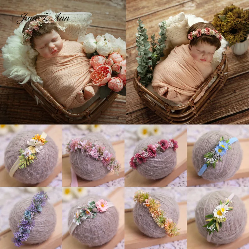 Children photography headwear hairband studio simulation flower 0-2 year baby photo shooting accessories