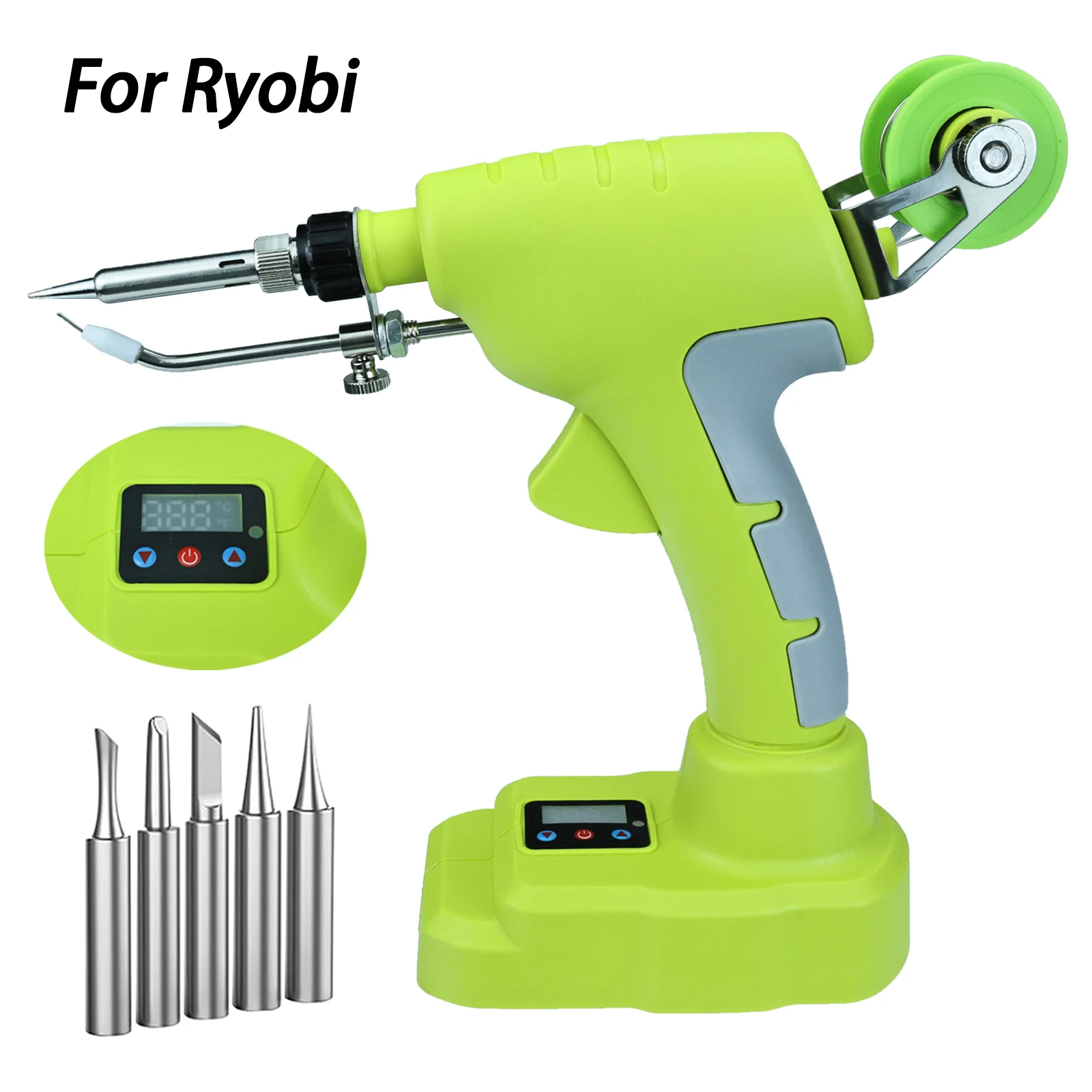 Kit de fer à souder sans fil pour Ryobi, 18V, batterie Eddie ion, outils de soudage rapide avec affichage numérique, odorà souder électrique, 75W