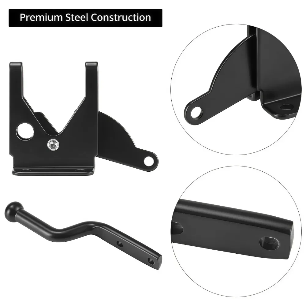 Carbon Steel Auto Gate Latch With Bolt Automatic Slam Catch For Pasture Garden Fence Farm Gate Secure Locking Garden Hardware