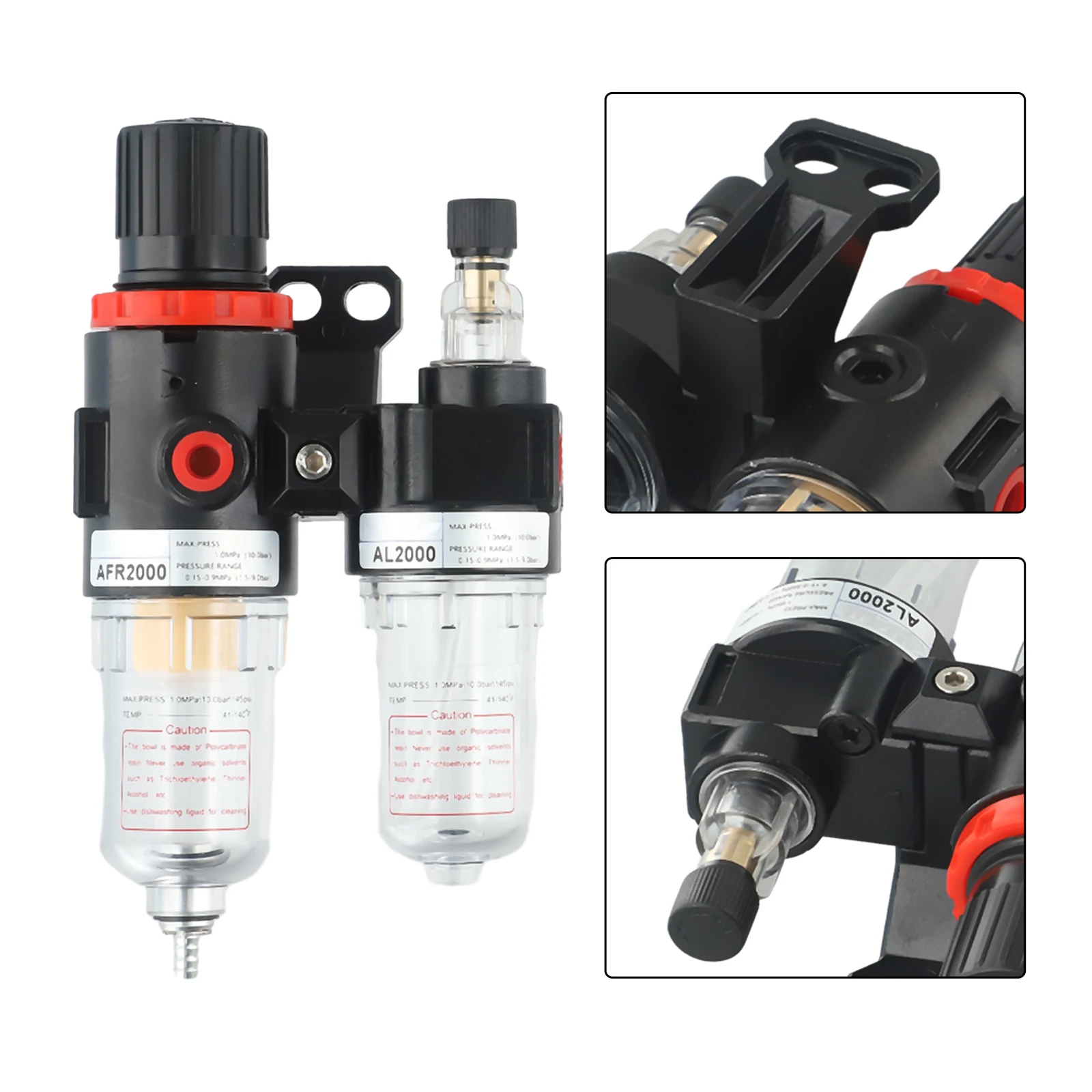 Industrial Practical Useful Air compressor filter Separator Airbrush Gauge Oil Pressure Regulator Tool Trap Water