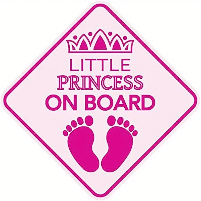 Little Princess Car Window Sticker, Princess Themed Car Emblem, Self-Adhesive Vehicle Decor Decal