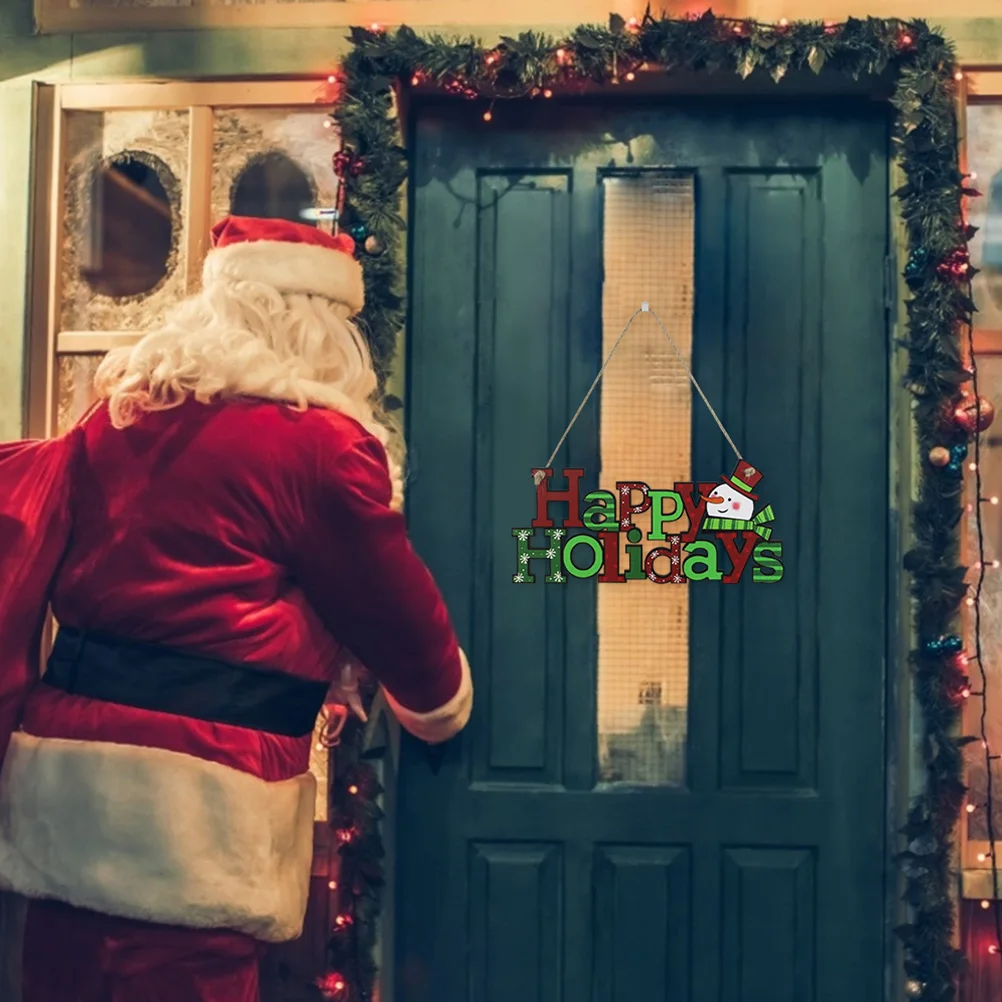 

Christmas Decorations Letter Printed Door Sign Holiday Home Signs Front Hanging