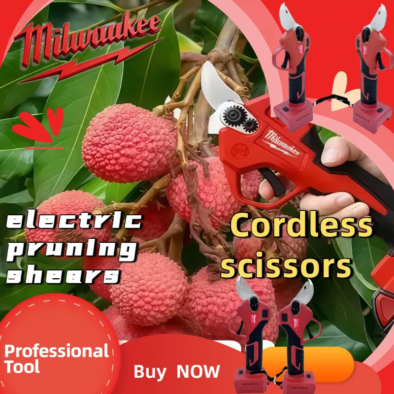 

Milwaukee Аккумуляторные ножницы для сада и сада, бесщеточные электрические секаторы, светодиодный дисплей для Milwaukee, аккумулятор 18 В