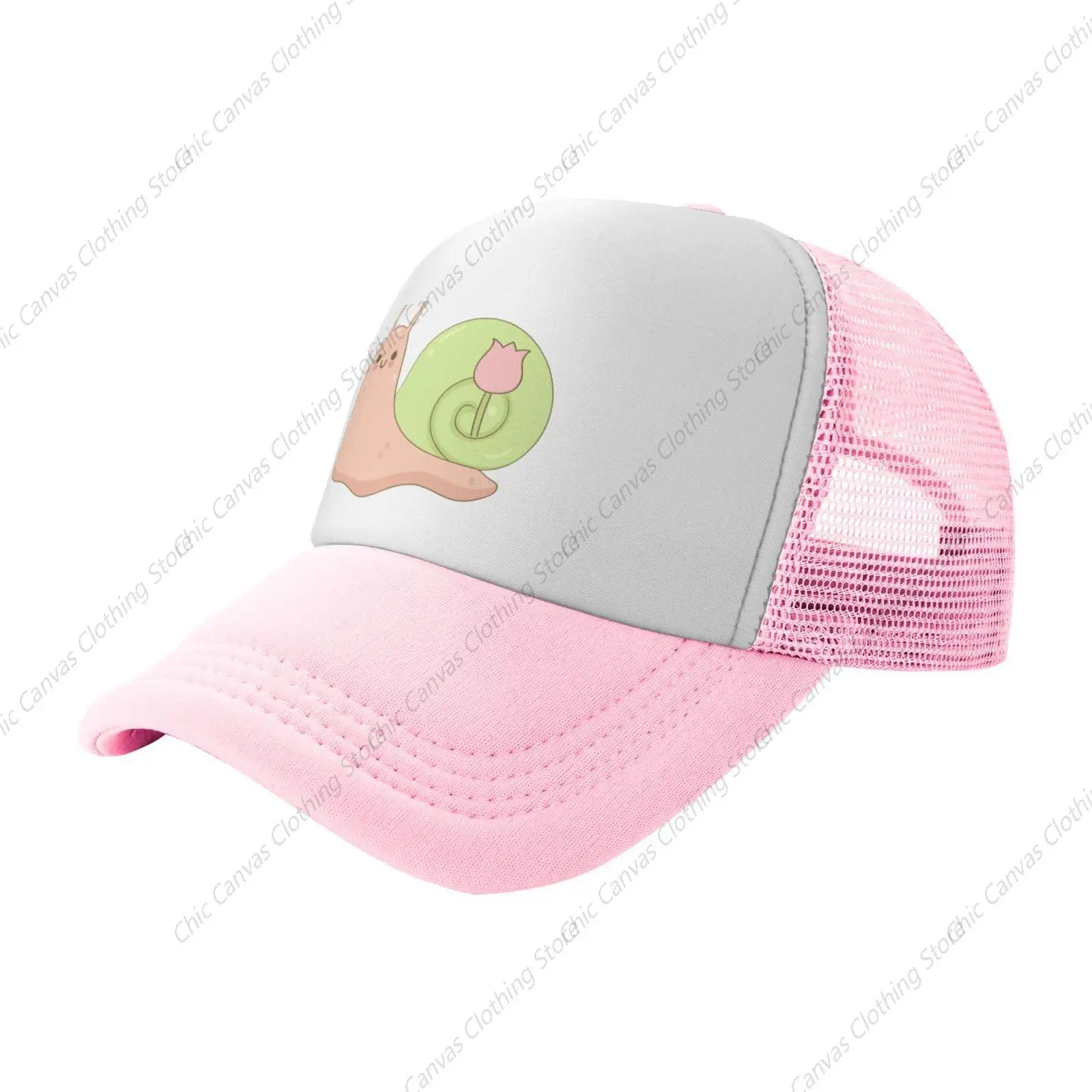 Mesh Dad Hat Adjustable Washed Cute Snail Tulip Baseball Dad Cap Funny Distressed Ball Trucker Cap for Women Men Unisex