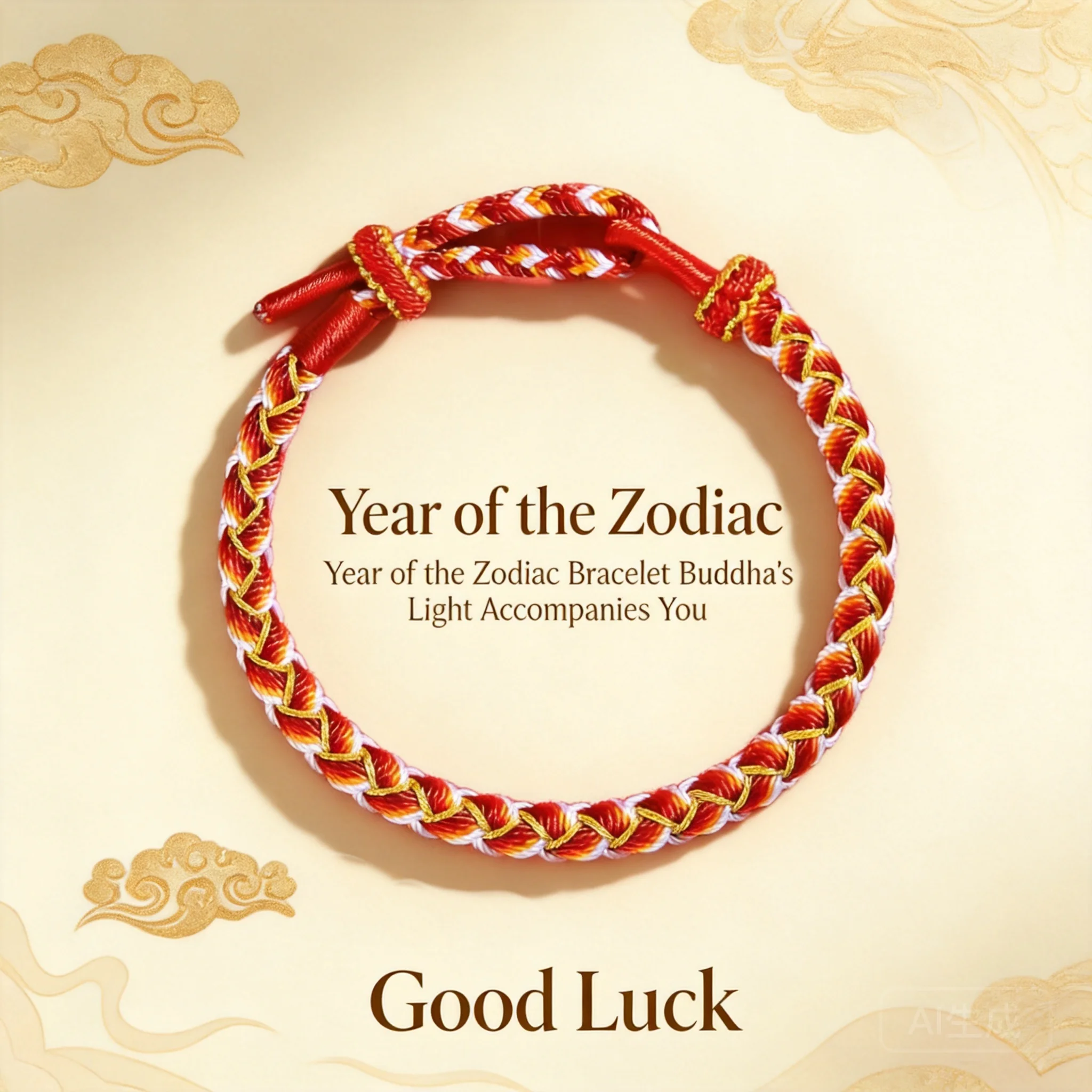 Classic Chinese Dragon Year Lucky Red String Bracelet Couple Blessing Good Luck Wealth Fortune Handmade Jewelry New Year Gift