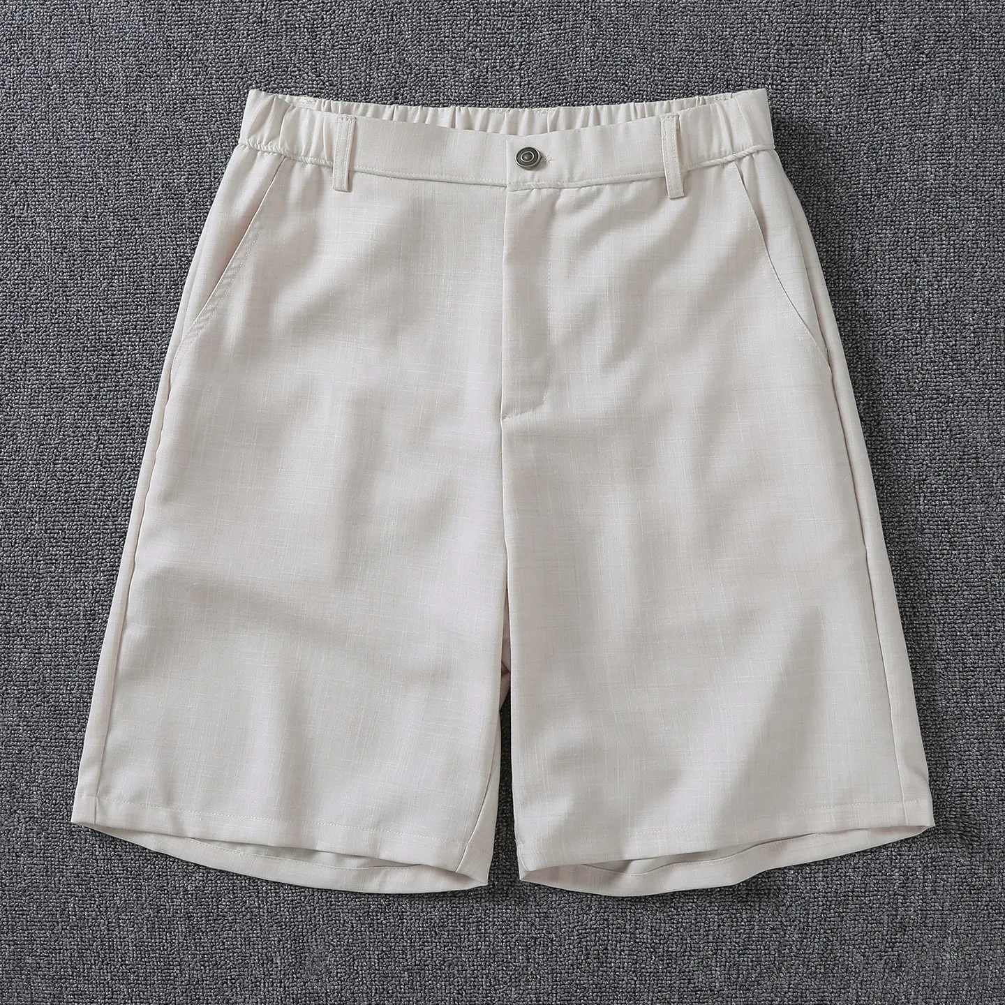 2026 Summer New American Retro Breathable Comfortable Elastic Waist Linen Blend Shorts Men's Fashion Loose Casual 5-point Pants