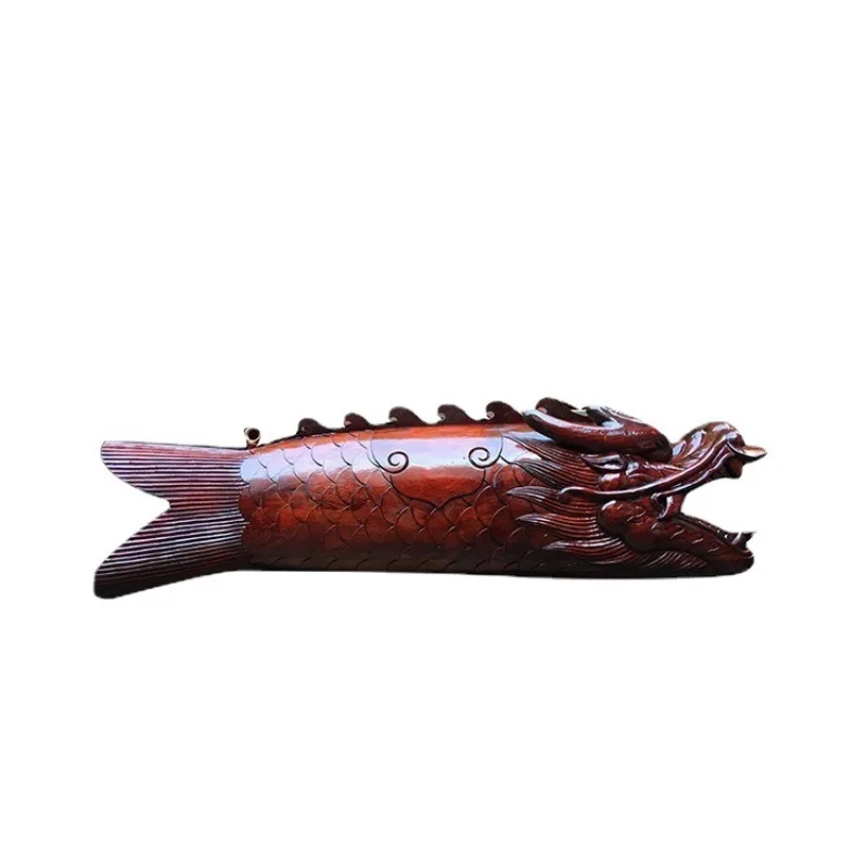Buddhist temple camphor wood carved bang fish, temple monk Buddha supplies leader carp monk bang wood fish