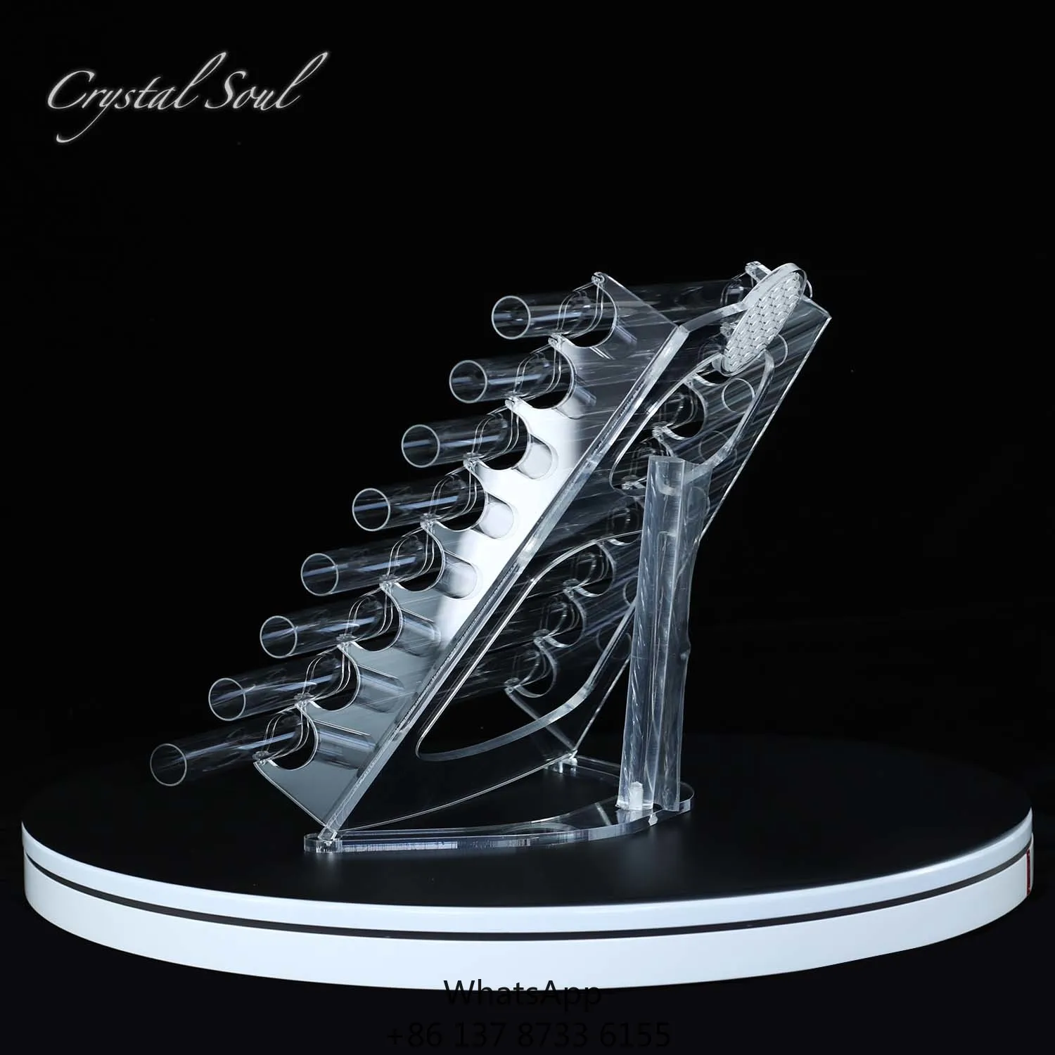 

Crystal Soul Clear Cosmic Singing Harp 432hz C5-C6 For Sound Therapy And Meditation With Stand