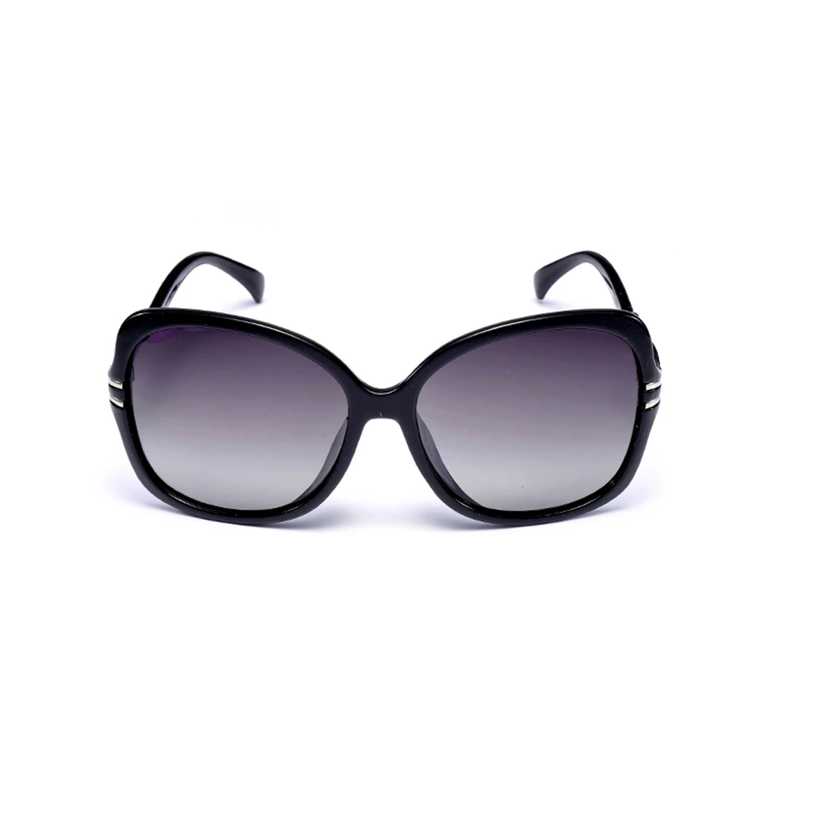 Übergroße quadratische Sonnenbrille für Damen, schwarzer Rahmen, Farbverlaufsgläser, hochwertiger UV-Schutz, modische Brille für den Alltag und den Strand – Detail 2