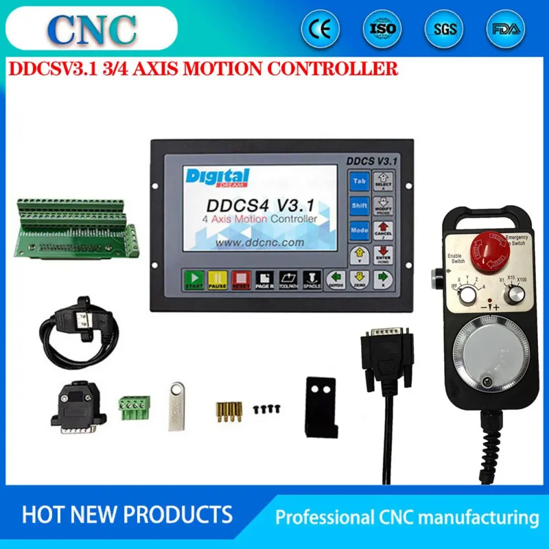 The new kit DDCSV3.1/4.1 independent motion offline supports 3 axis4 axis USB CNC controller interface