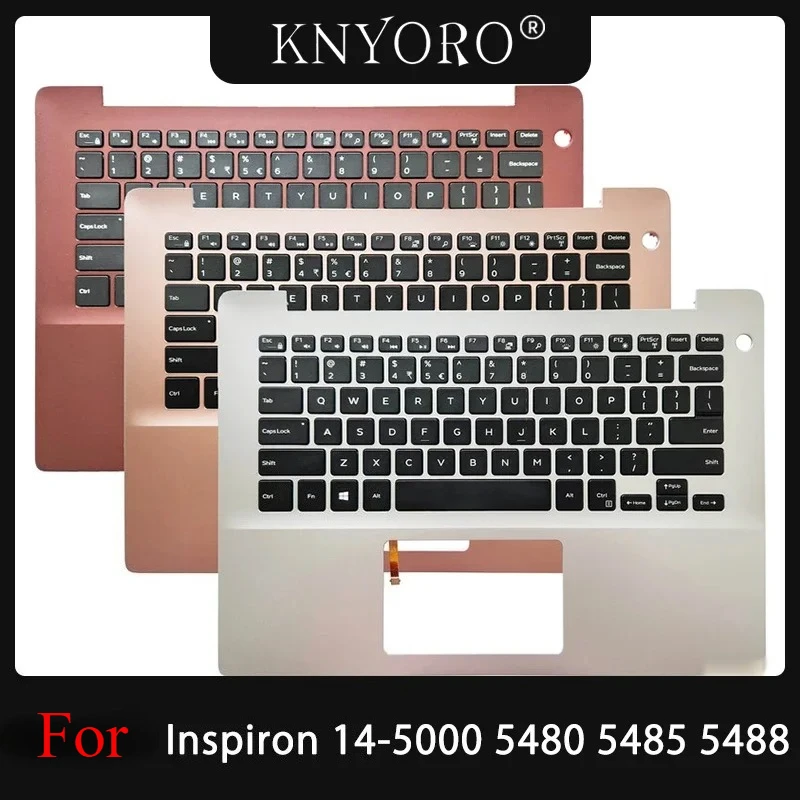 

New Laptop US Keyboard for dell Inspiron 14 5480 5485 5488 Palmrest Upper Top Case Cover Keyboard Backlight Replacement 05PNVY