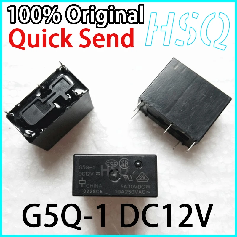 2 PCS Brand New Original G5Q-1 DC12V Relé de 5 pinos