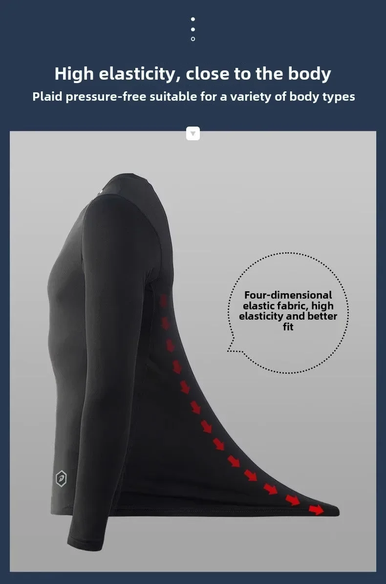 Men Underwear 2pcs tracksuit Set Winter Warm Plush Thermal Undershirts Compression Tights Fitness Sports Mens Sweatsuits Set