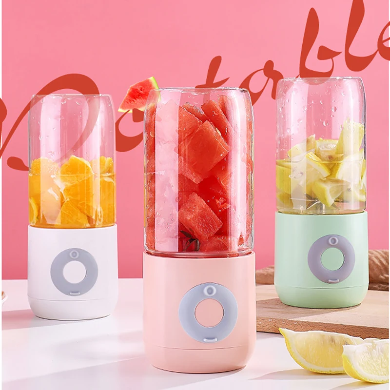 Mini Juicer Blender USB Rechargeable Home Food Processor Smoothie Maker Mixer Juicer Machine Food Processor Cup Portable Blender