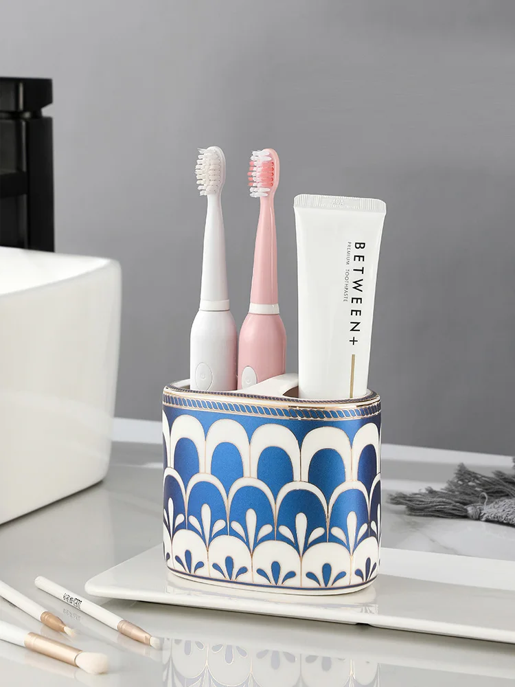 Ins Popular Nordic Bathroom Accessories Set Ceramic Toothpaste Holder Toothbrush Holder Storage Organizer для зубных щеток