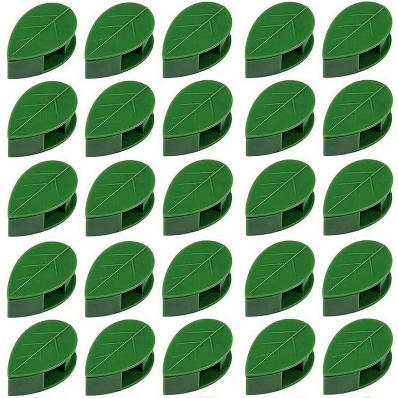 80Pcs Plant Wall Fixture Clips Vine Traction Support Holder With 96 Pieces Adhesive Stickers Fixing Green Leaf