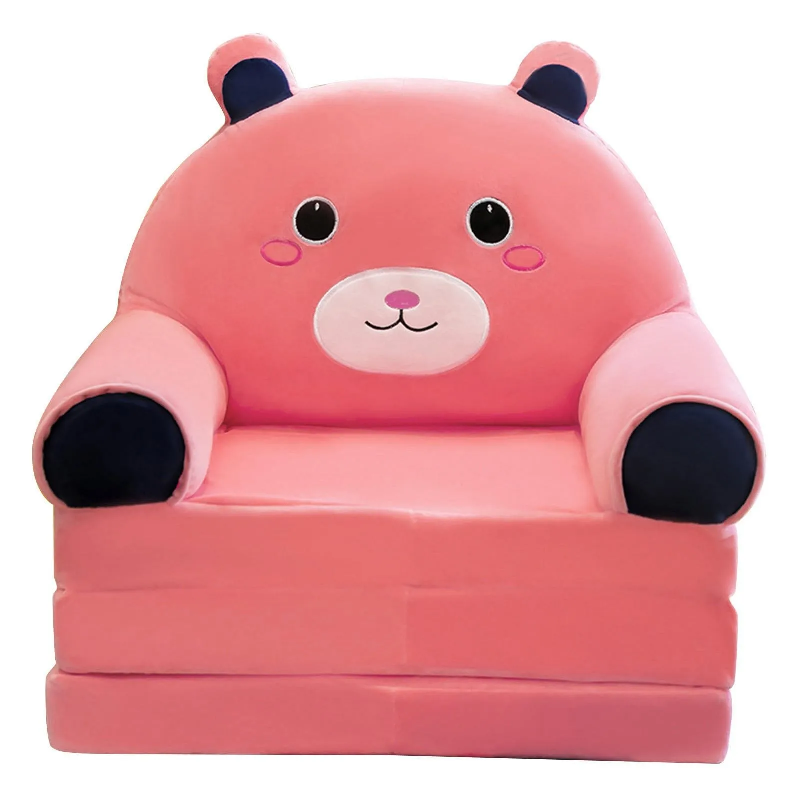 Plush Sofa Backrest Armchair 2 In 1 Foldable Cute Cartoon Lazy Sofa Children Flip Open Sofa Bed For Bedroom Folding Sofa Bed