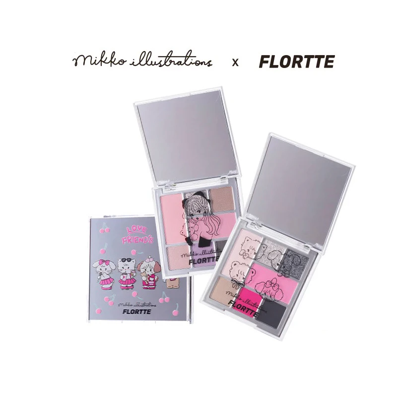 FLORTTE&MIKKO Eye Shadow Palette Nude Eyeshadow Makeup Set Matte Shimmer Glitter Pressed All Highly Pigmented Blending Powder