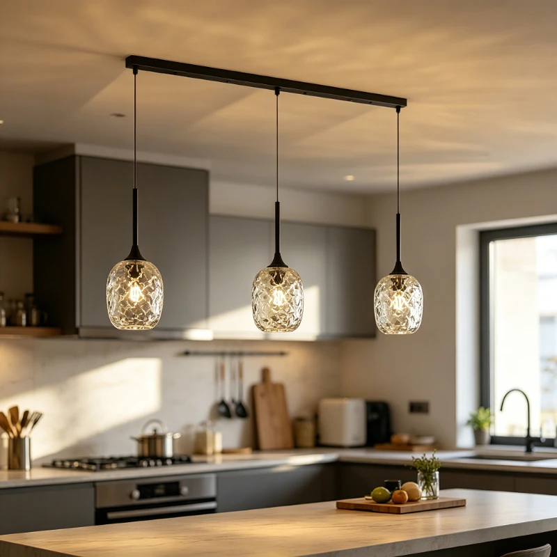 Nordic Minimalist Glass Chandeliers Entrance Background Bedroom Headboard Kitchen Island Modern Minimalist Pendant Lights
