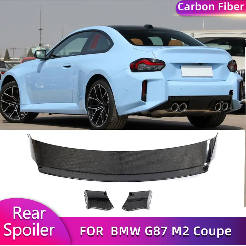 

Real Carbon Fiber Car Rear Trunk Spoiler Wing For BMW G87 M2 Coupe 2-Door 2023 Auto Racing Rear Boot Lip Wing Lip Spoiler