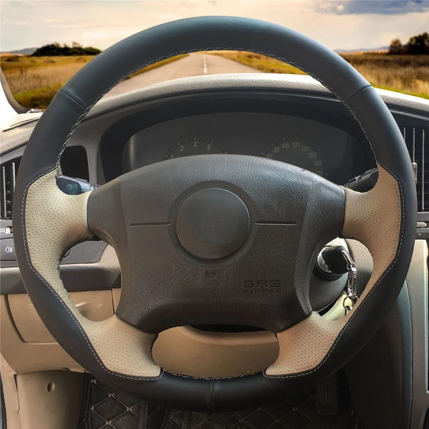 

Сшитый вручную нескользящий прочный чехол на руль из искусственной кожи своими руками для Hyundai Elantra 2004-2011, аксессуары для интерьера