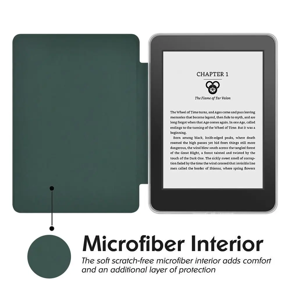 E-Reader Case for Kindle 11th Generation 2024 6inch Smart Back Cover C2V2L3 Acrylic Protective Shell Auto Wake/Sleep Folio Funda
