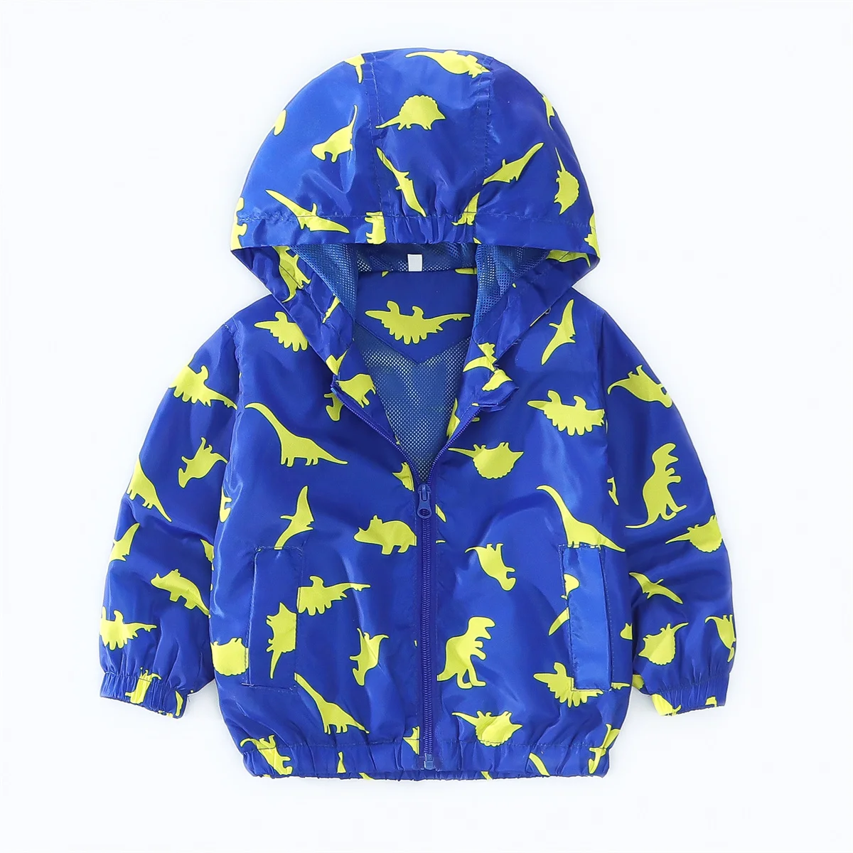 Spring Boys\' Coat Printed Cartoon Dinosaur Zipper Hoodie Autumn Casual Baby Sweatshirt Children\'S Windproof Coat 0-3 Years Old