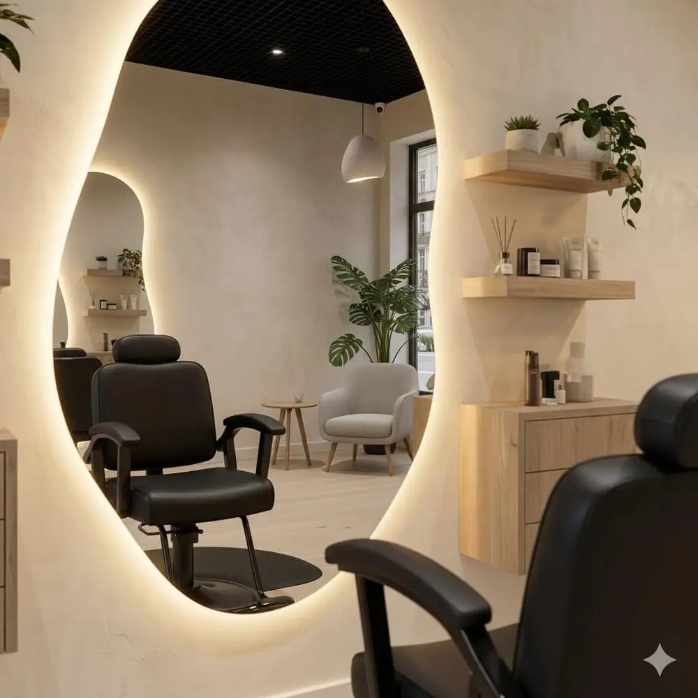 Luxury Black Reclining Salon Chair with Removable Headrest, All-Position Hydraulic, PU Leather, 360° Swivel, 135° Recline, Heavy