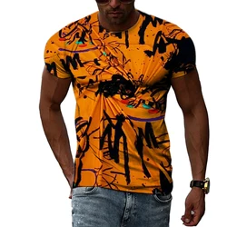 Summer Casual Men's T-shirt Creative Graffiti 3D Printing Personality Young Fashion Trend High Street O-neck Short-sleeved Top