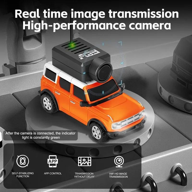 New Wl 6405 RC Cars 1: 64 mini full scale model with dual remote control FPV wireless high-definition camera gyroscope toy gift - Image 5