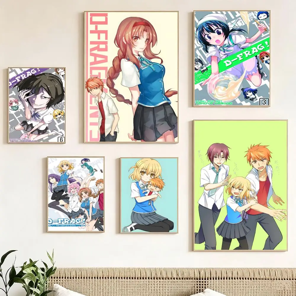 Comedy School Anime D-Frag Poster impermeable para el hogar sala de estar dormitorio bar decoracion estetica