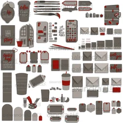 Piggy Craft metal cutting dies cut die mold Various card series Scrapbook paper craft knife mould blade punch stencils dies
