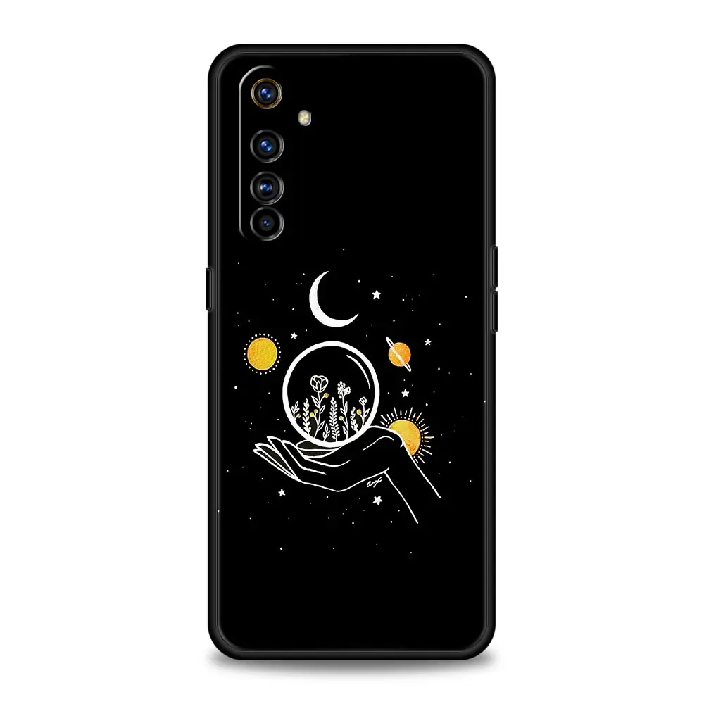 Phone Case For Realme 12 11 10 9 8 5G 7 GT5 GT3 GT2 Pro Plus C21 C11 C25 C35 GT Neo 2 3 3T 5 Cover Simplicity line Art sun moon image 5