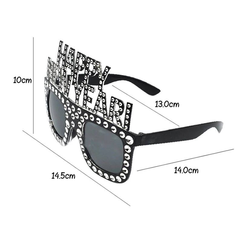 2025 숫자 안경, 새해 복 많이 받으세요, 다이아몬드 반짝이 안경, 코스프레 소품, 크리스마스 파티 장식, 재미있는 안경