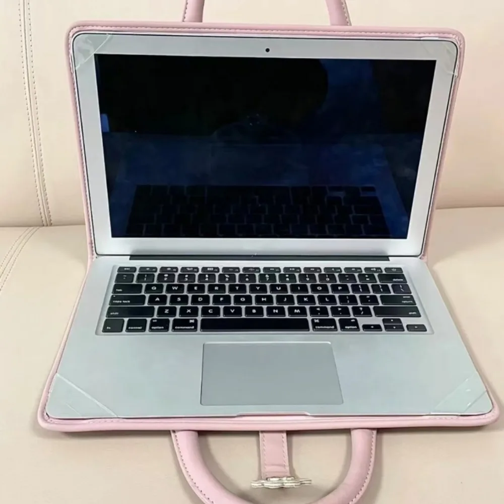 Nova caixa de computador bolsa para laptop rosa menina