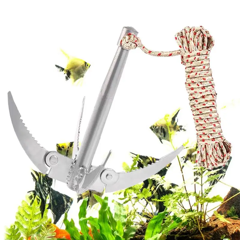 Water Grass Cutter Folding Weed Remover Razor Sturdy Stainless Steel Structure Weed Removal Tool For Lakes Ponds Pools And