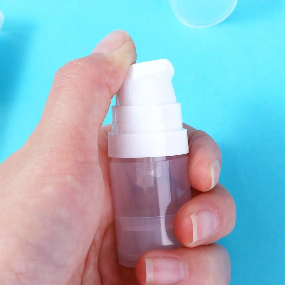 5/10/15/25ml Vacuum Lotion Bottle Plastic Travel Liquid Bottles Transparent Airless Pump Vacuum Cosmetic Container