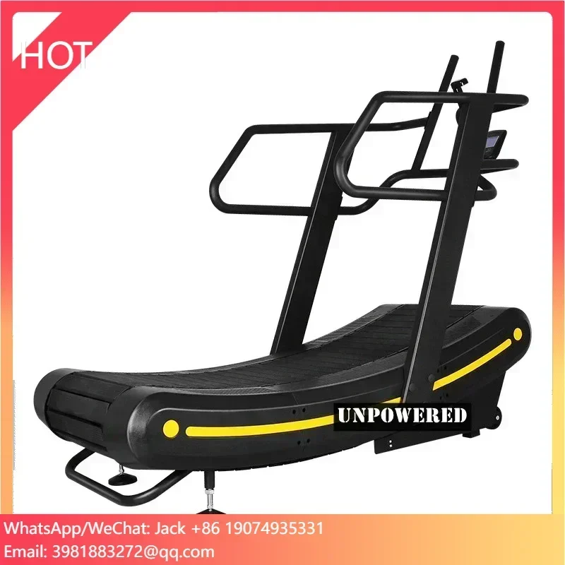 Indoor Cardio Workout Running Machine High End Folding Unpowered Curved Treadmill