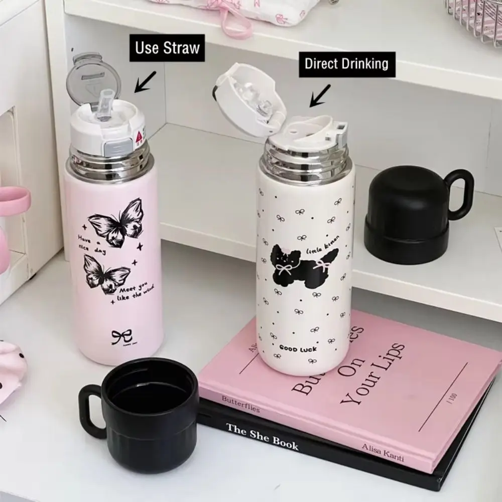 Large Capacity Insulated Water Bottle Stainless Steel Heat-Resistant Portable Insulation Cup Portable Simple Office Coffee Cup